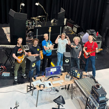 De band in de studio